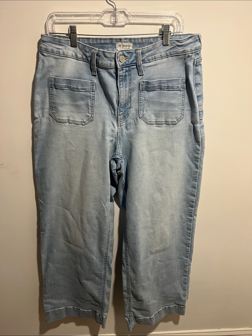 Maurices Light Blue Cropped Wide Leg Jeans Size 16